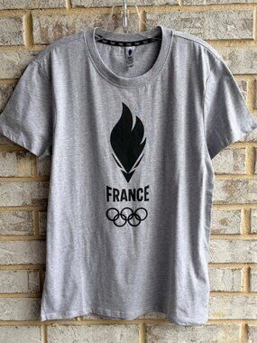Team France Olympic 2024 Short Sleeve Crew Neck T-Shirt Women's Size M
